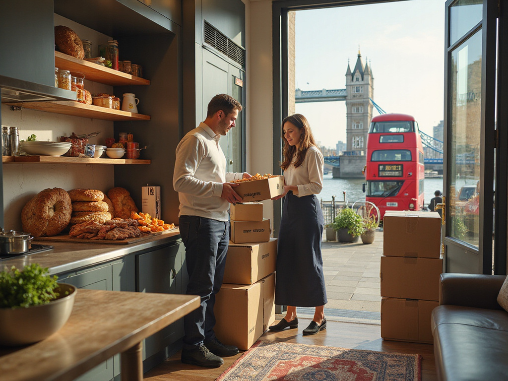 Kosher food delivery service in bustling London scene