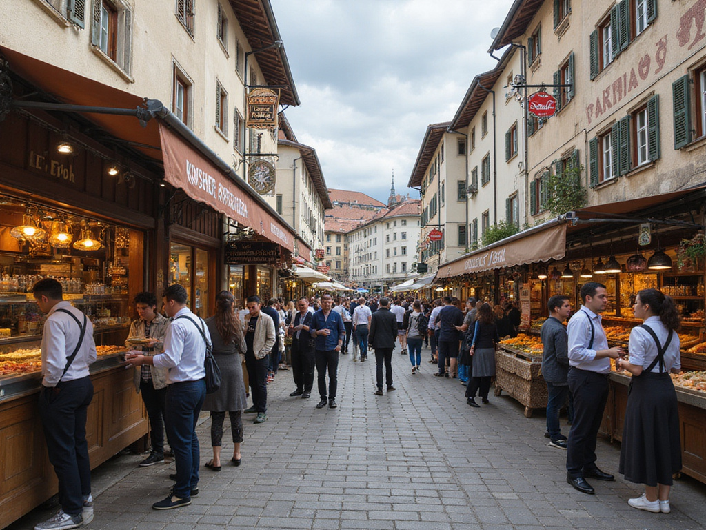 Exploring diverse kosher food market in Zurich, Switzerland