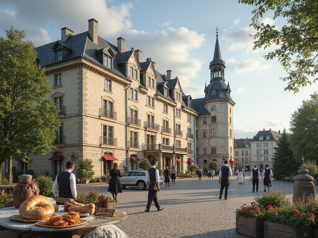 Kosher hotel in Germany with traditional food and modestly dressed individuals