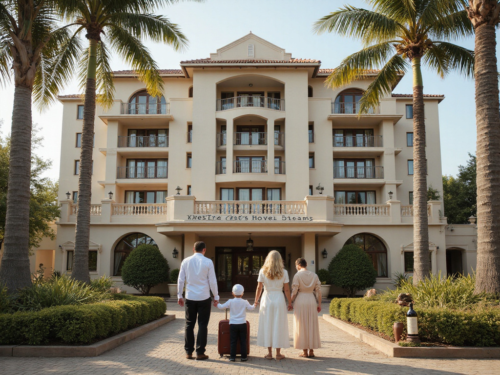 Kosher hotel in South Africa with modestly dressed family