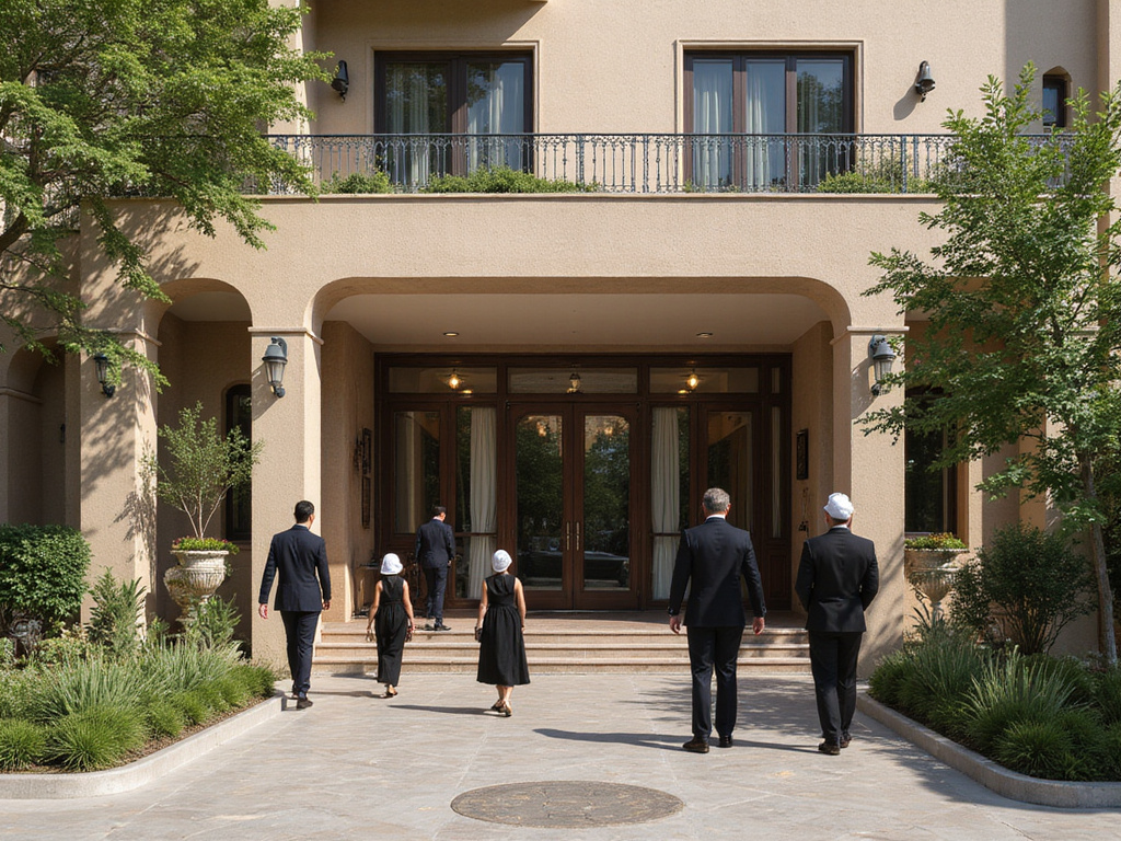 Luxurious kosher hotel in Spain with modestly dressed guests