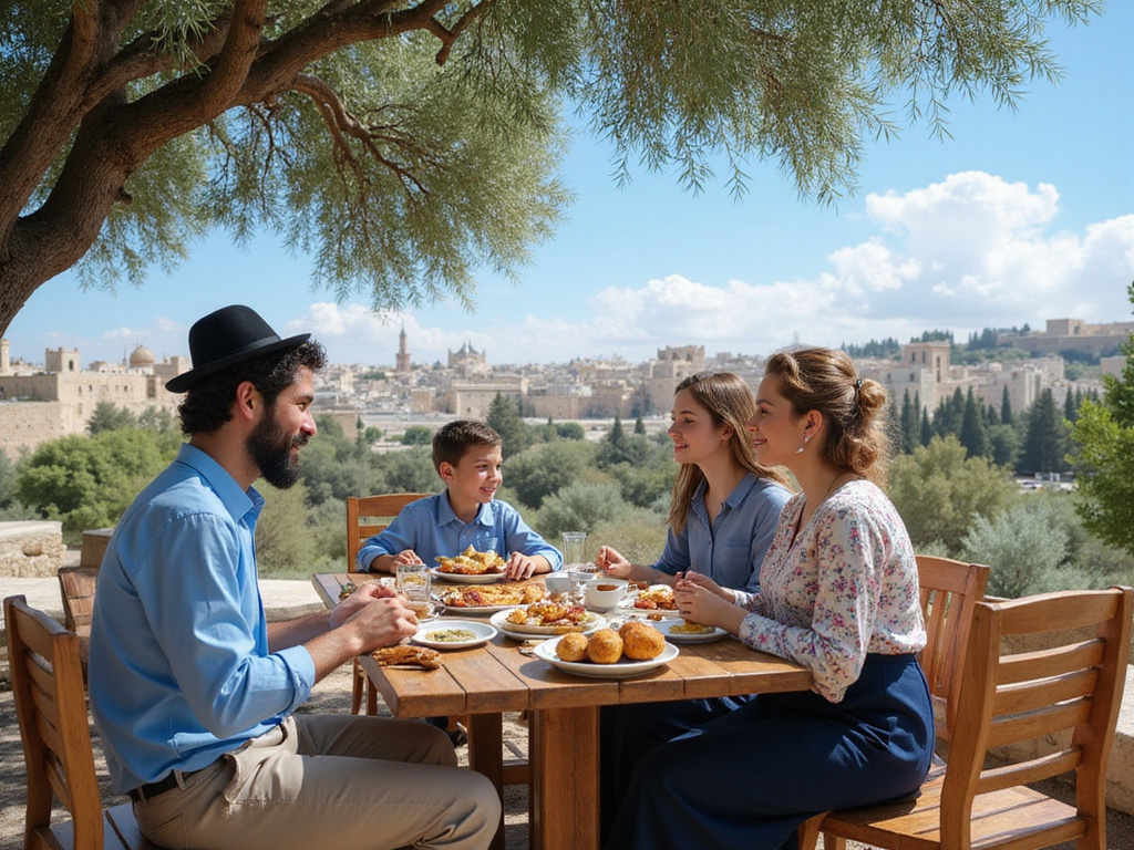 משפחה יהודית שמבלה בדירות נופש כשרות בישראל